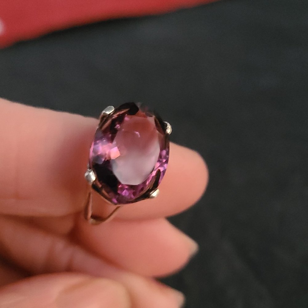 Amethyst Ring Sterling Silver Jewelry- Remarkable Ring